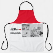 Modernes Collage Foto & Text Red Heart Mother Gift Schürze (Vorderseite)