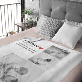 Modernes Collage Foto & Text Red Heart Mother Gift Sherpadecke