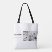 Modernes Collage Foto & Text Red Heart Mother Gift Tasche (Rückseite)