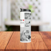 Modernes Collage Foto & Text Red Heart Mother Gift Thermosbecher