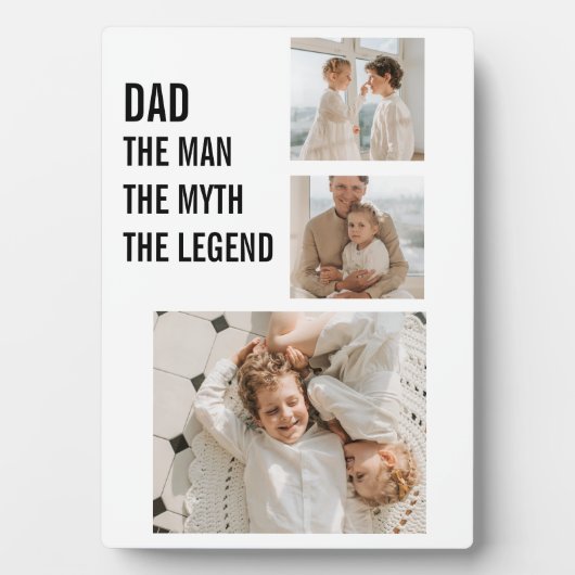 Modernes Collage Foto | VATER Fotoplatte (Vorderseite)