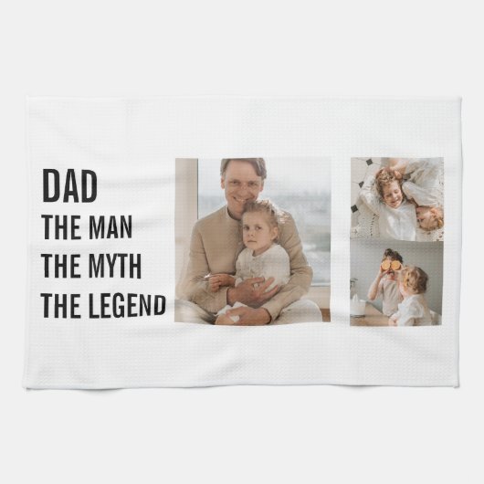 Modernes Collage Foto | VATER Geschirrtuch (Horizontal)