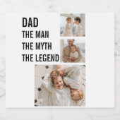 Modernes Collage Foto | `Vater Gift Bierflaschenetikett (Einzelnes Label)