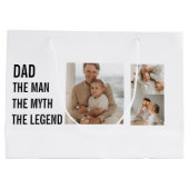 Modernes Collage Foto | VATER Große Geschenktüte (Rückseite)