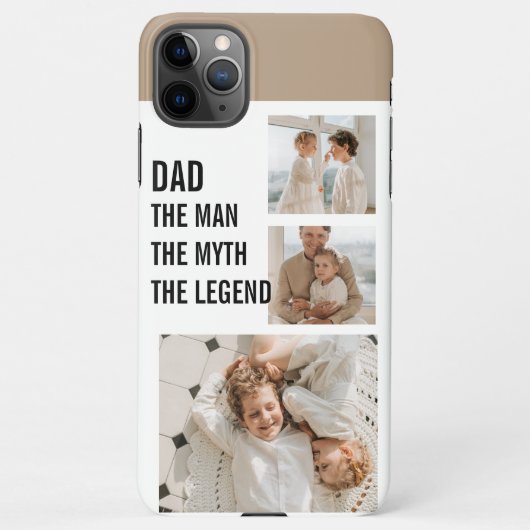 Modernes Collage Foto | VATER iPhone Hülle (Rückseite)