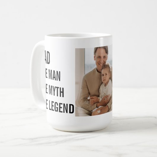 Modernes Collage Foto | VATER Kaffeetasse (Vorderseite Links)