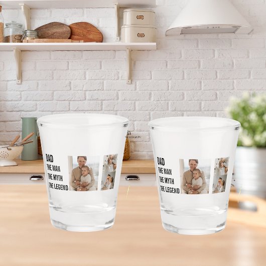Modernes Collage Foto | VATER Schnapsglas