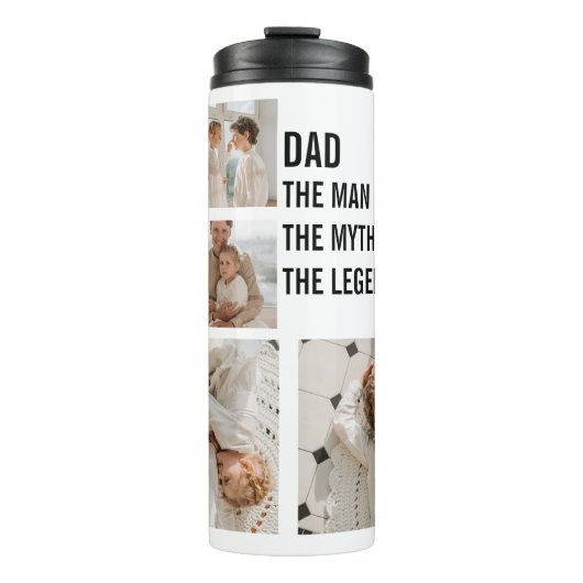 Modernes Collage Foto | VATER Thermosbecher (Vorderseite)