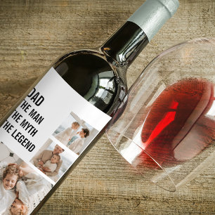 Modernes Collage Foto   VATER Weinetikett