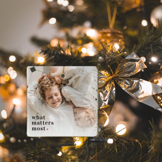 Modernes Collage Foto, was am meisten Familiengesc Keramikornament