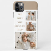 Modernes Collage Foto & We Liebe Vater Geschenke iPhone Hülle (Rückseite)