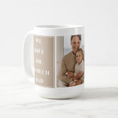 Modernes Collage Foto & We Liebe Vater Geschenke Kaffeetasse (Vorderseite Links)