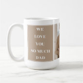 Modernes Collage Foto & We Liebe Vater Geschenke Kaffeetasse (Links)
