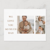 Modernes Collage Foto & We Liebe Vater Geschenke Postkarte (Vorderseite)