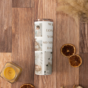 Modernes Collage Foto & We Liebe Vater Geschenke Thermosbecher