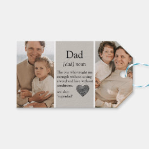 Modernes Collage-Geschenk   Personalisierter Vater Geschenkanhänger