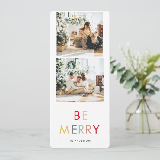 Modernes Collage Holiday Foto | Farblich fröhlich (Stehend Vorderseite)