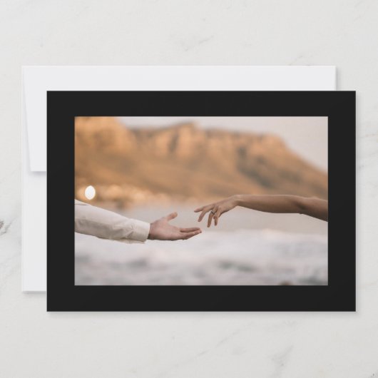 Modernes Collage individualisierbarer QR-Code Mult Save The Date (Rückseite)