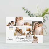 Modernes Collage individualisierbarer QR-Code Mult Save The Date (Stehend Vorderseite)