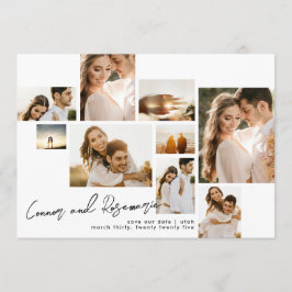 Modernes Collage individualisierbarer QR-Code Mult Save The Date