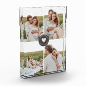 Modernes Collage Personalisiertes Familiengeschenk Fotoblock (Links)