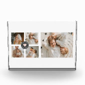 Modernes Collage Personalisiertes Familiengeschenk Fotoblock (Vorderseite)