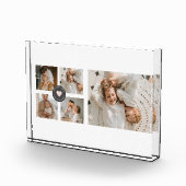 Modernes Collage Personalisiertes Familiengeschenk Fotoblock (Rechts)