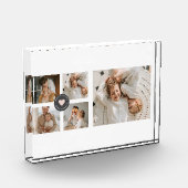 Modernes Collage Personalisiertes Familiengeschenk Fotoblock (Links)