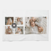Modernes Collage Personalisiertes Familiengeschenk Geschirrtuch (Horizontal)