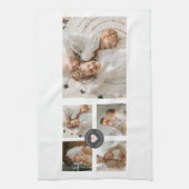 Modernes Collage Personalisiertes Familiengeschenk Geschirrtuch (Vertikal)