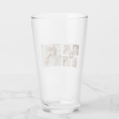 Modernes Collage Personalisiertes Familiengeschenk Glas (Rückseite)