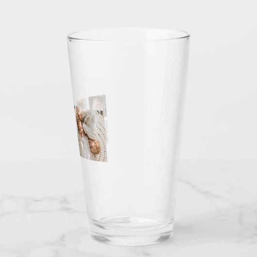 Modernes Collage Personalisiertes Familiengeschenk Glas (Links)