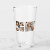 Modernes Collage Personalisiertes Familiengeschenk Glas (Vorderseite)