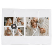 Modernes Collage Personalisiertes Familiengeschenk Große Geschenktüte (Rückseite)