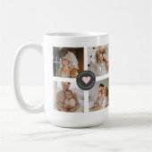 Modernes Collage Personalisiertes Familiengeschenk Kaffeetasse (Links)
