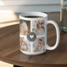 Modernes Collage Personalisiertes Familiengeschenk Kaffeetasse