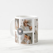 Modernes Collage Personalisiertes Familiengeschenk Kaffeetasse (Vorderseite Links)