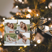 Modernes Collage Personalisiertes Familiengeschenk Keramikornament