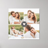 Modernes Collage Personalisiertes Familiengeschenk Leinwanddruck (Vorderseite)