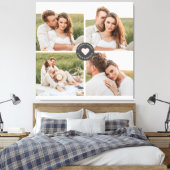 Modernes Collage Personalisiertes Familiengeschenk Leinwanddruck (Insitu (Schlafzimmer))