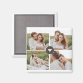 Modernes Collage Personalisiertes Familiengeschenk Magnet (Vorderseite/Rückseite)