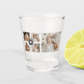 Modernes Collage Personalisiertes Familiengeschenk Schnapsglas (Vorderseite)