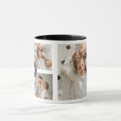 Modernes Collage Personalisiertes Familiengeschenk Tasse (Zentrum)
