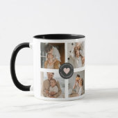 Modernes Collage Personalisiertes Familiengeschenk Tasse (Links)