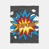 Modernes Comic Buch KAPOW Pop Kunst Fleecedecke (Vorderseite)