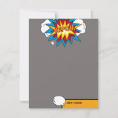 Modernes Comic Buch KAPOW Pop Kunst Mitteilungskarte (Vorderseite)