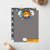 Modernes Comic Buch KAPOW Pop Kunst Mitteilungskarte (Vorderseite/Rückseite Beispiel)