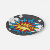 Modernes Comic Buch KAPOW Pop Kunst Pappteller (Schrägansicht)