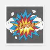 Modernes Comic Buch KAPOW Pop Kunst Serviette (Vorderseite)