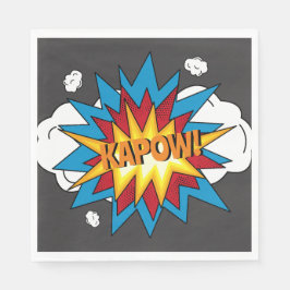 Modernes Comic Buch KAPOW Pop Kunst Serviette
